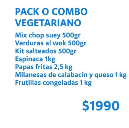 Pack vegetariano