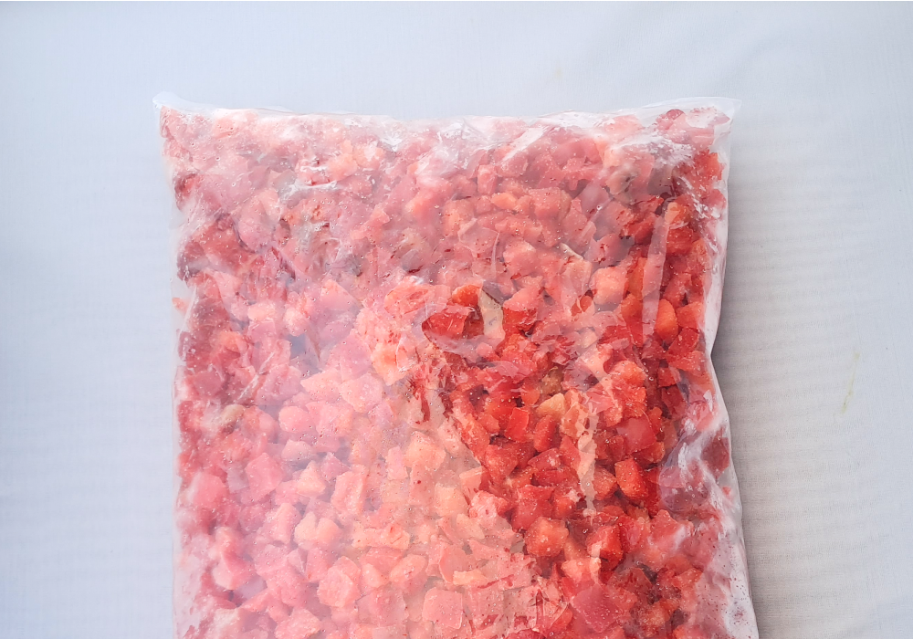 MORRON ROJO EN CUBOS - 500 gramos